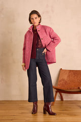 CAMOMILE AUBERGINE EMBROIDERED BLOUSE