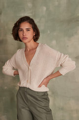 LEONIE CREAM CARDIGAN