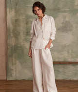 PRINCE WHITE LINEN TROUSERS