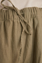 PRINCE ALMOND GREEN LINEN TROUSERS