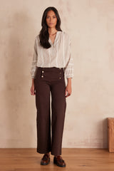 OXAN CHOCOLATE WIDE-LEG JEANS