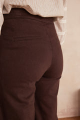 OXAN CHOCOLATE WIDE-LEG JEANS