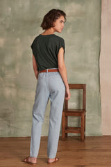 SABIL PURE BLEACHED CHINO TROUSERS