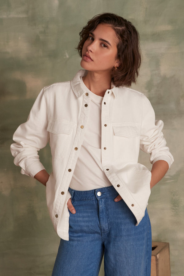 NADINE WHITE DENIM SHIRT