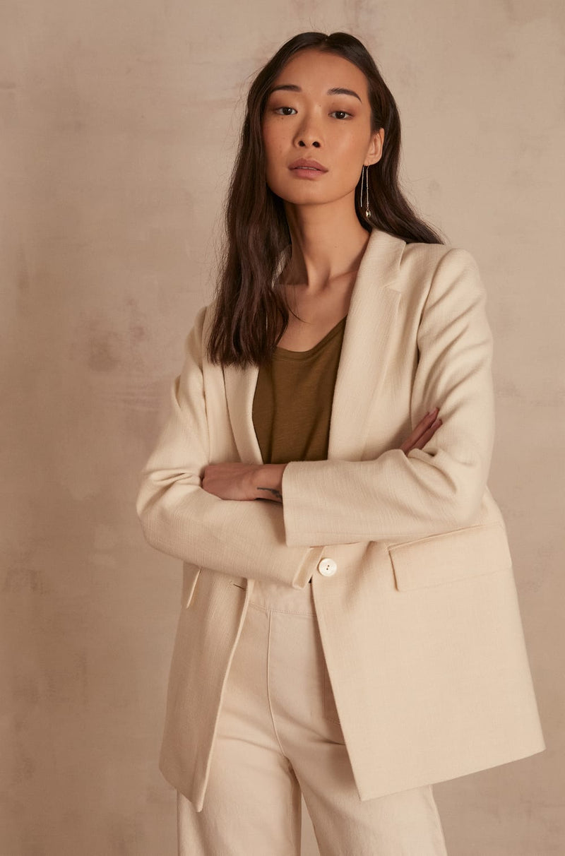 NELIA CREAM TAILORED JACKET