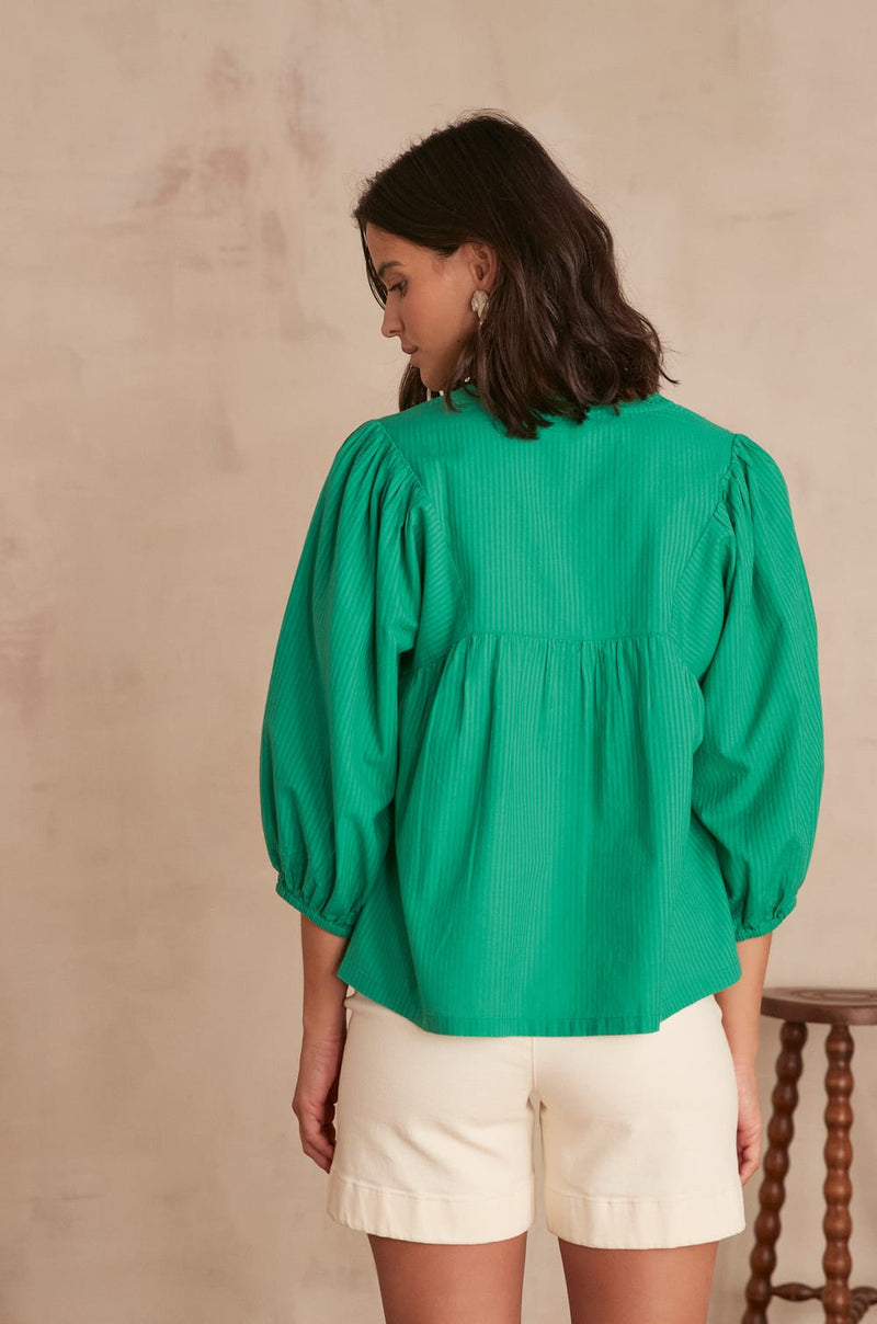 CLOTILDE GREEN BLOUSE