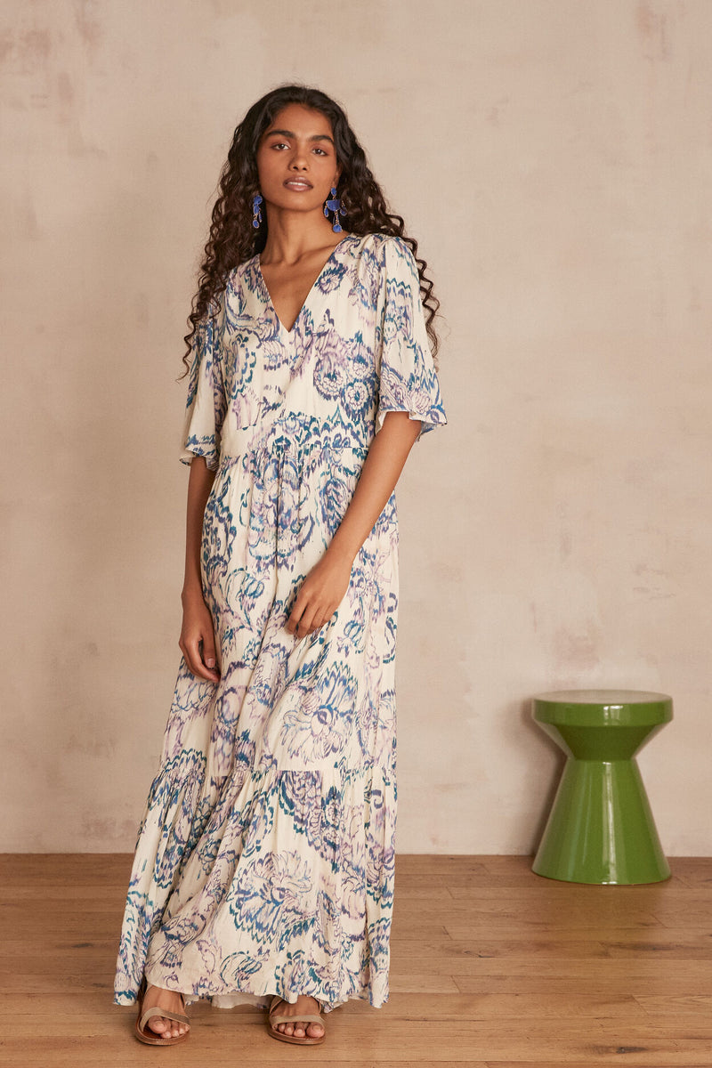 LUDINE FLORAL PRINT MAXI DRESS