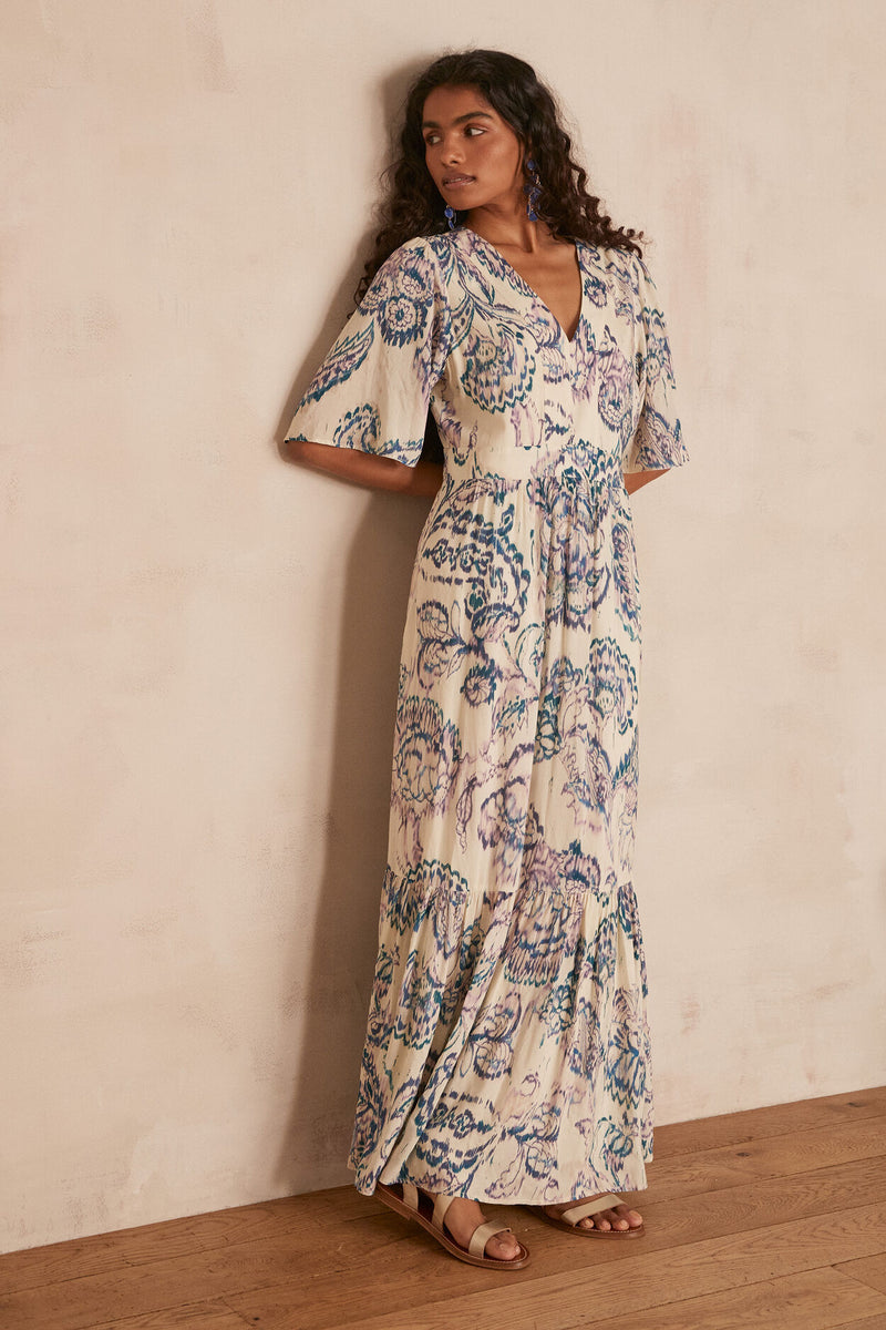 LUDINE FLORAL PRINT MAXI DRESS