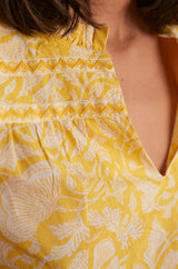 CAREN YELLOW PRINTED BLOUSE