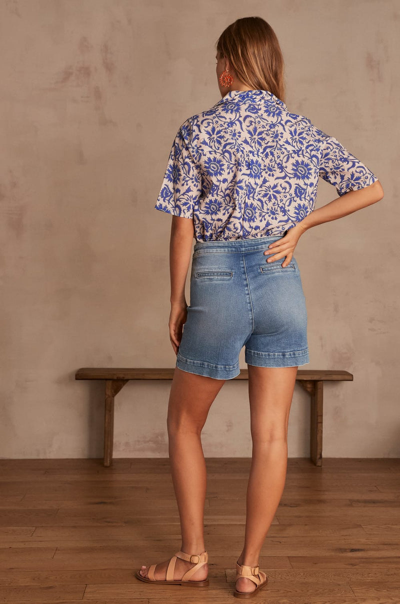 MICKY STONEWASH DENIM DECK SHORTS