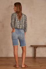 MAX STONEWASH DENIM BERMUDA SHORTS