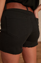 STEFFIE BLACK MINI SHORTS