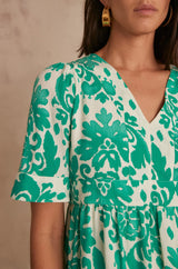 AUGUSTINE GREEN PRINTED DRESS