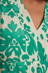 AUGUSTINE GREEN PRINTED DRESS