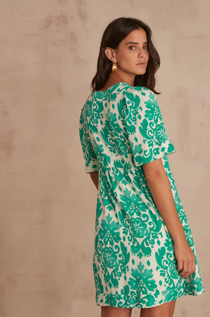 AUGUSTINE GREEN PRINTED DRESS