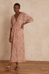 ANITA BLUSH PRINTED LUREX DRESS