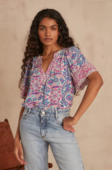 CARIOCA PAISLEY PRINT BLOUSE