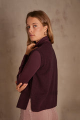 COSTA AUBERGINE SLEEVELESS JUMPER