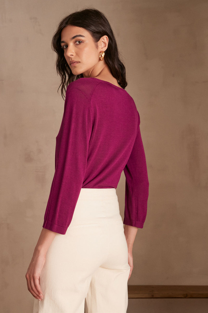 CARLY FUSCHIA LIGHTWEIGHT JUMPER