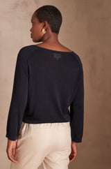 CARLY NAVY SWEATER