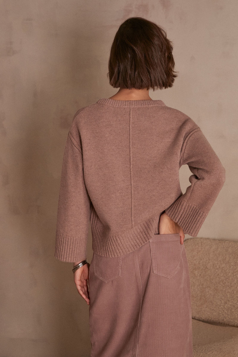 CORLEY ROSEWOOD WOOL JUMPER