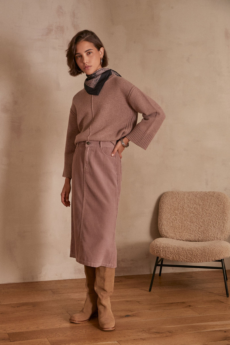 CORLEY ROSEWOOD WOOL JUMPER