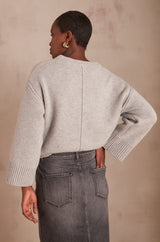 CORLEY GREY WOOL JUMPER