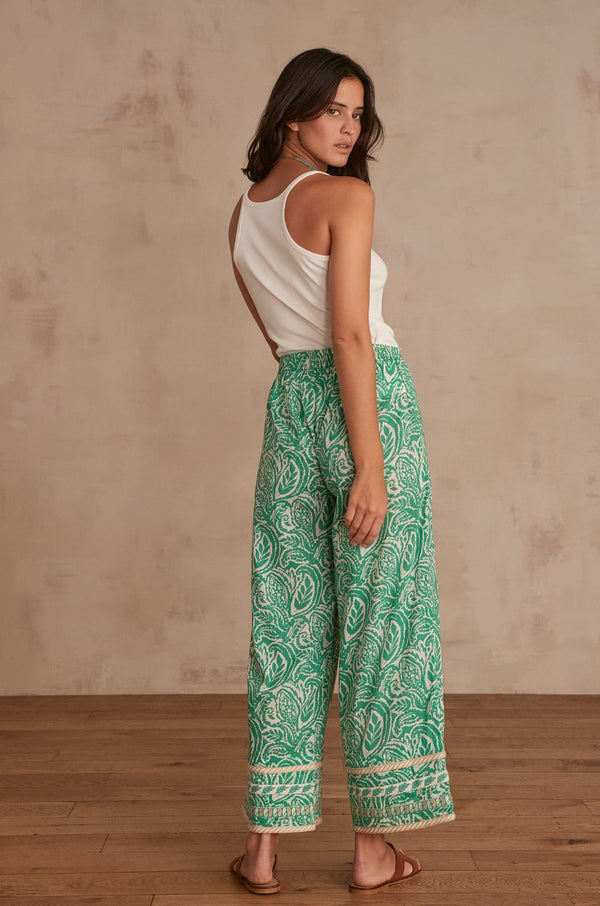 PRINCE GREEN PRINTED TROUSERS