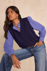 BROOKE LAVENDER EMBROIDERED BLOUSE