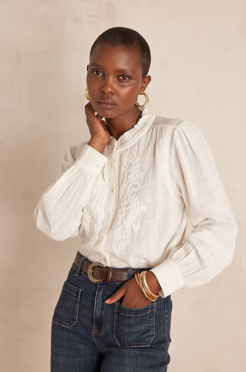 BROOKE EMBROIDERED BLOUSE