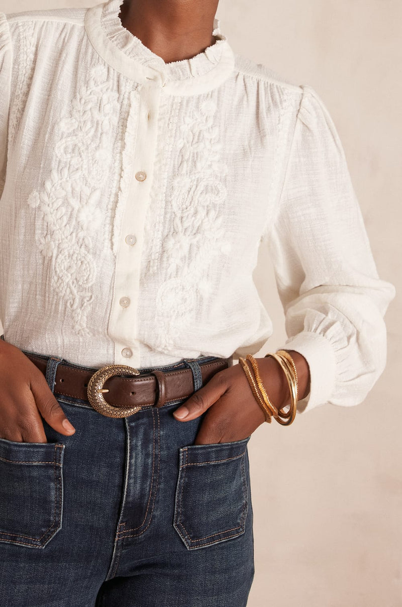 BROOKE EMBROIDERED BLOUSE