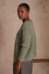 CADDY LEAF GREEN CARDIGAN