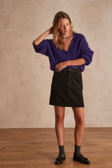 BILLIE BLACK CORDUROY SKIRT