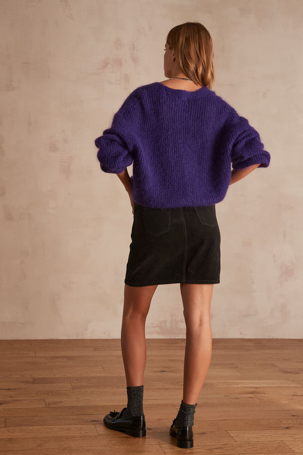 BILLIE BLACK CORDUROY SKIRT