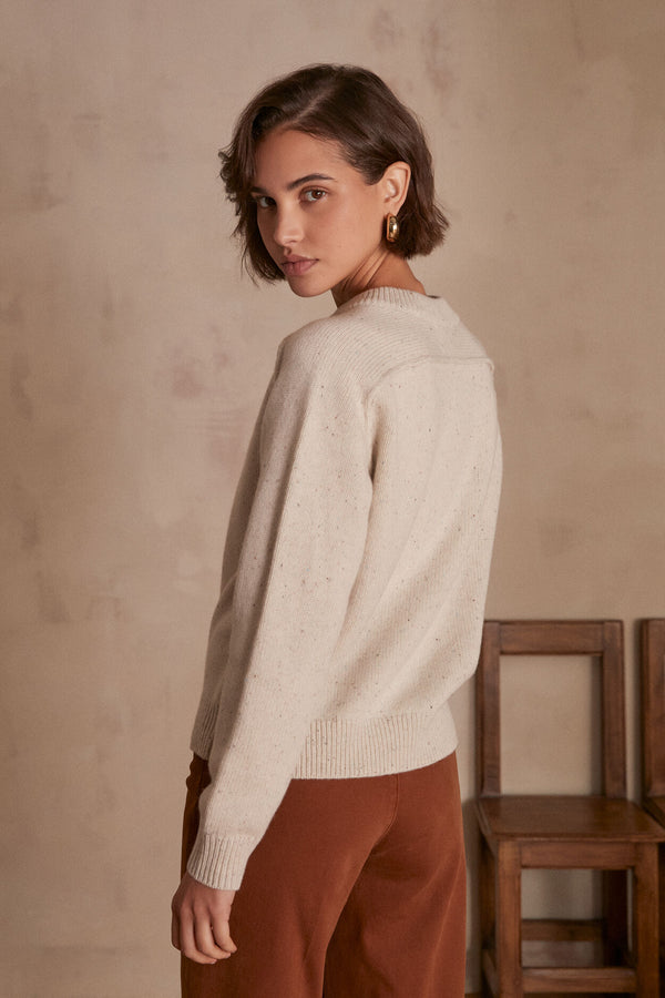 CEANE NATURAL WOOL JUMPER