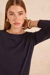 TANGUY NAVY BOATNECK T-SHIRT