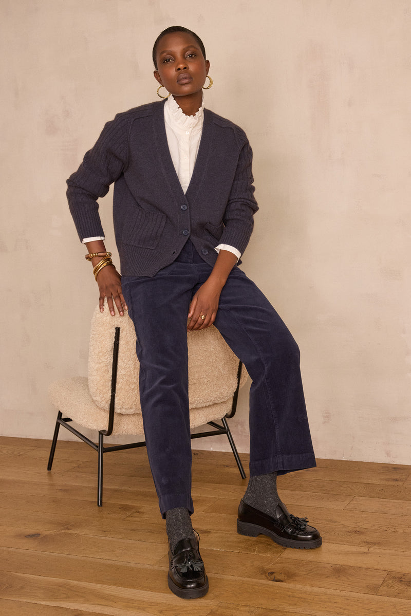 NALLA INK CORDUROY CHINO TROUSERS