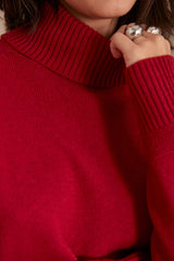 CARLOS RED TURTLENECK JUMPER