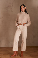 SELYNA NATURAL CORDUROY TROUSERS