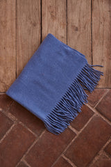 LUCIE BLUE FRINGED SCARF