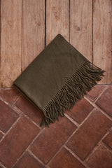 LUCIE KHAKI FRINGED SCARF