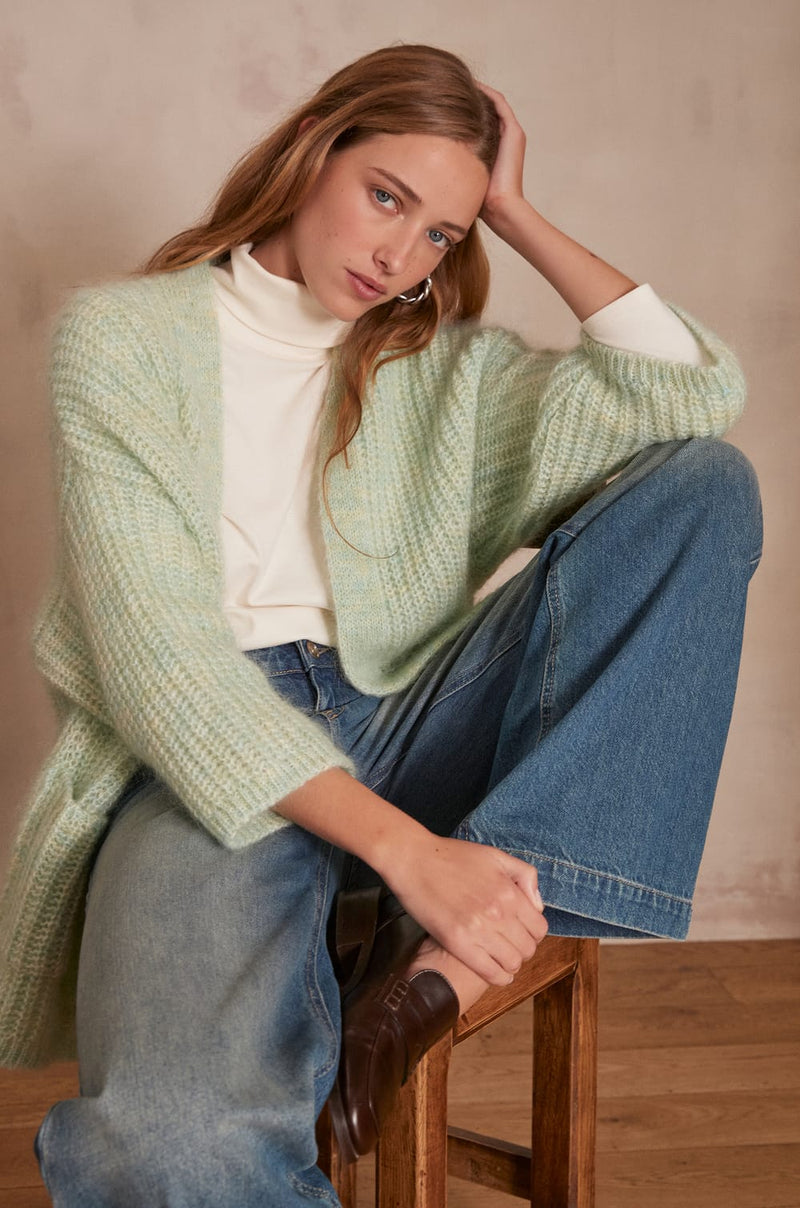 ALIX BIS MINT GREEN CARDIGAN