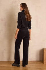 OXAN BLACK CORDUROY TROUSERS