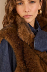 SUZANNE BROWN FAUX FUR VEST
