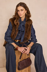SUZANNE BROWN FAUX FUR VEST