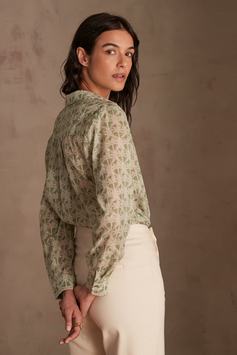 COLETTE LEAF GREEN SHIRT