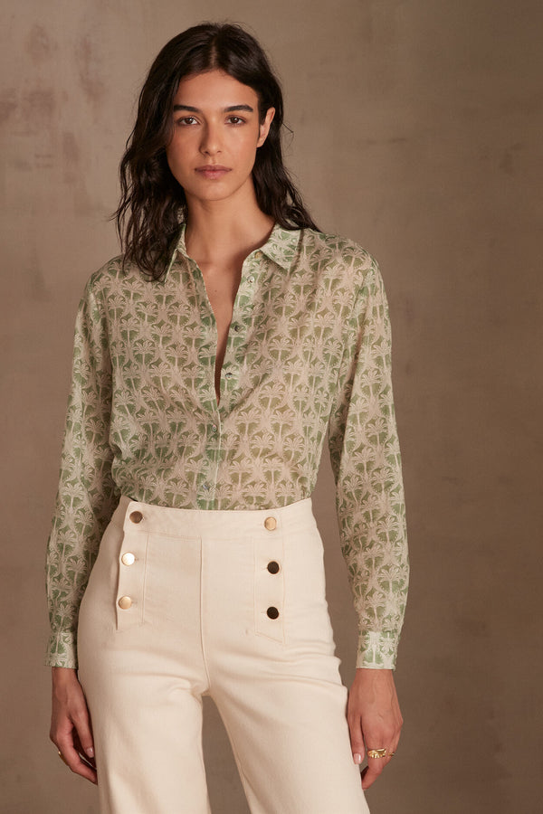 COLETTE LEAF GREEN SHIRT