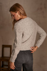 CLEA GREY SPARKLING CARDIGAN