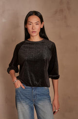 TOPAZE SPARLY VELVET TOP