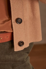 CHRIS CAMEL WOOL CARDIGAN